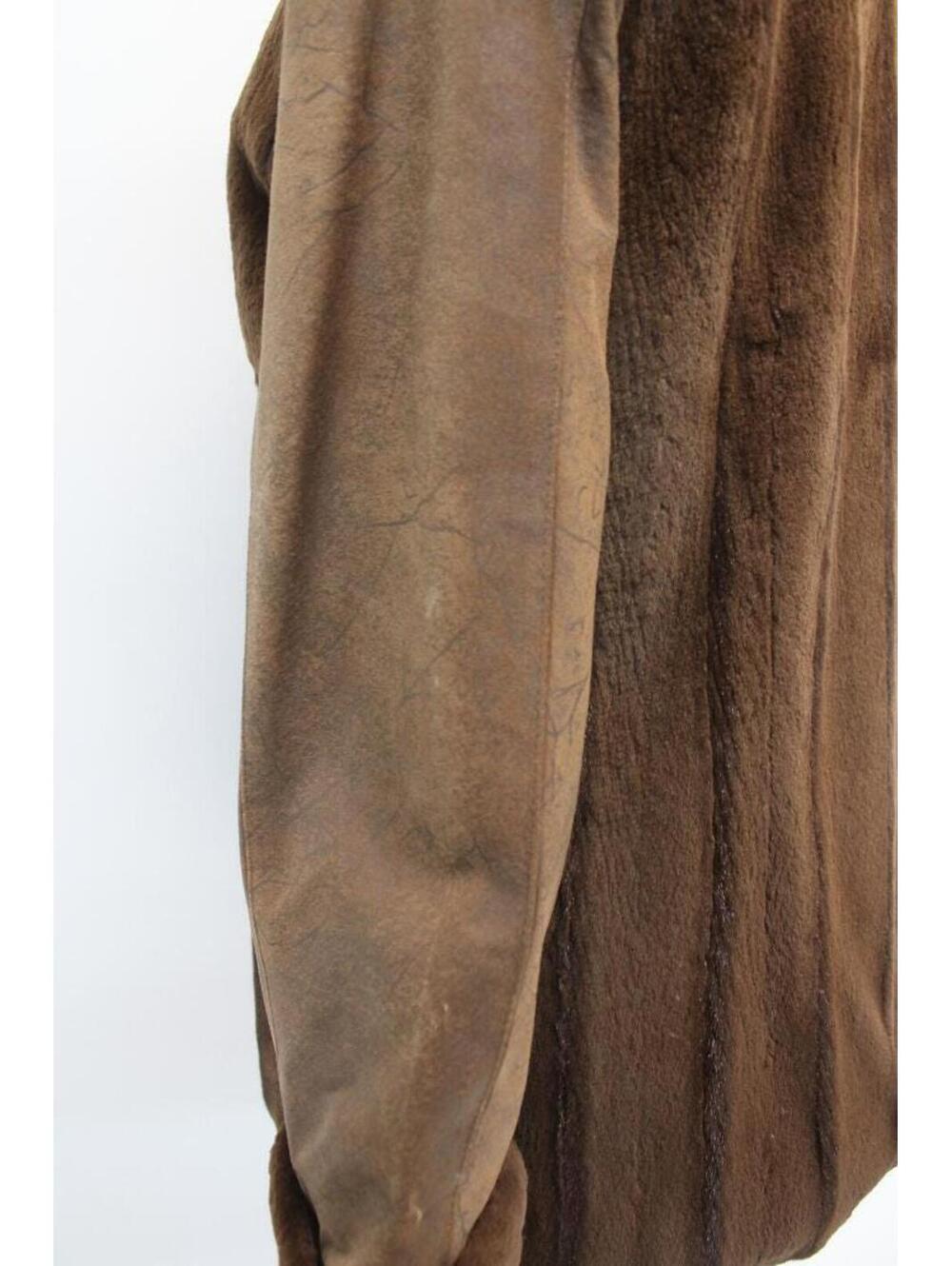 New Refurbished Sheared Mahogany Mink Fur Jacket Coat Women Woman Size 4 Petite - Picture 4 of 4